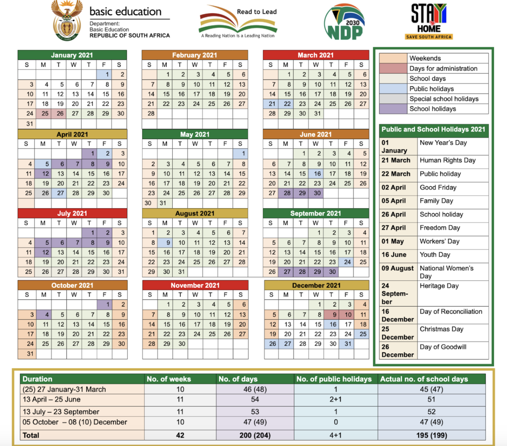 Academic Timetable 2021