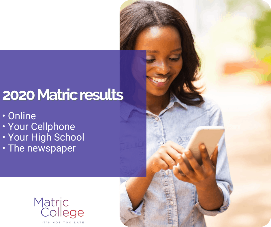Where to find my 2020 matric results?