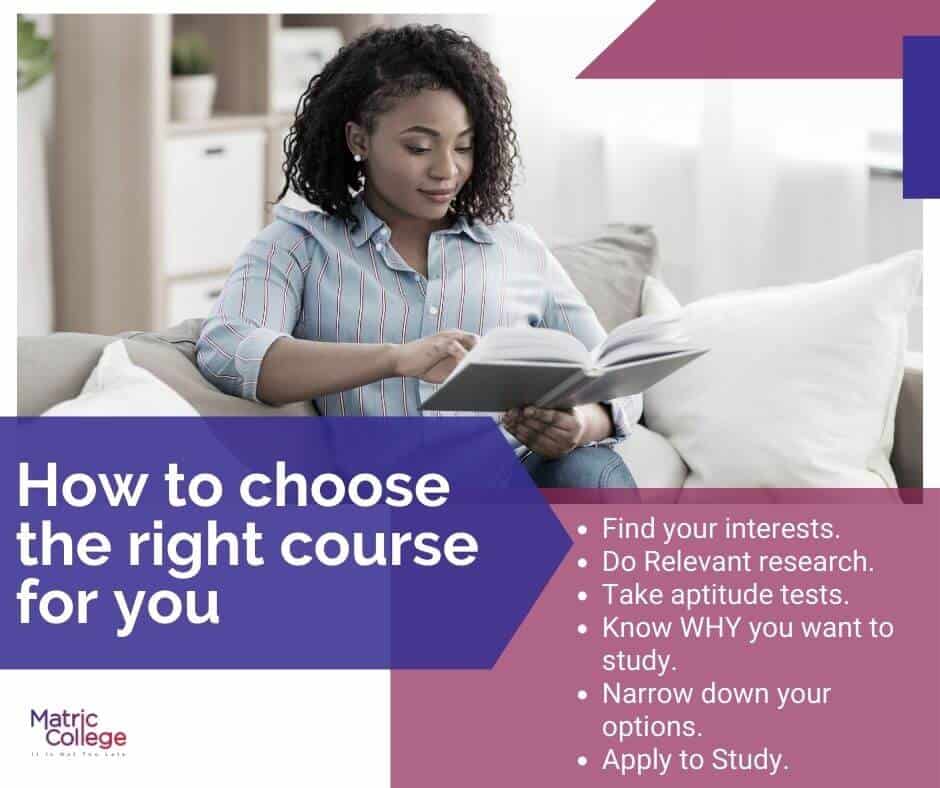 Choose the right course for you