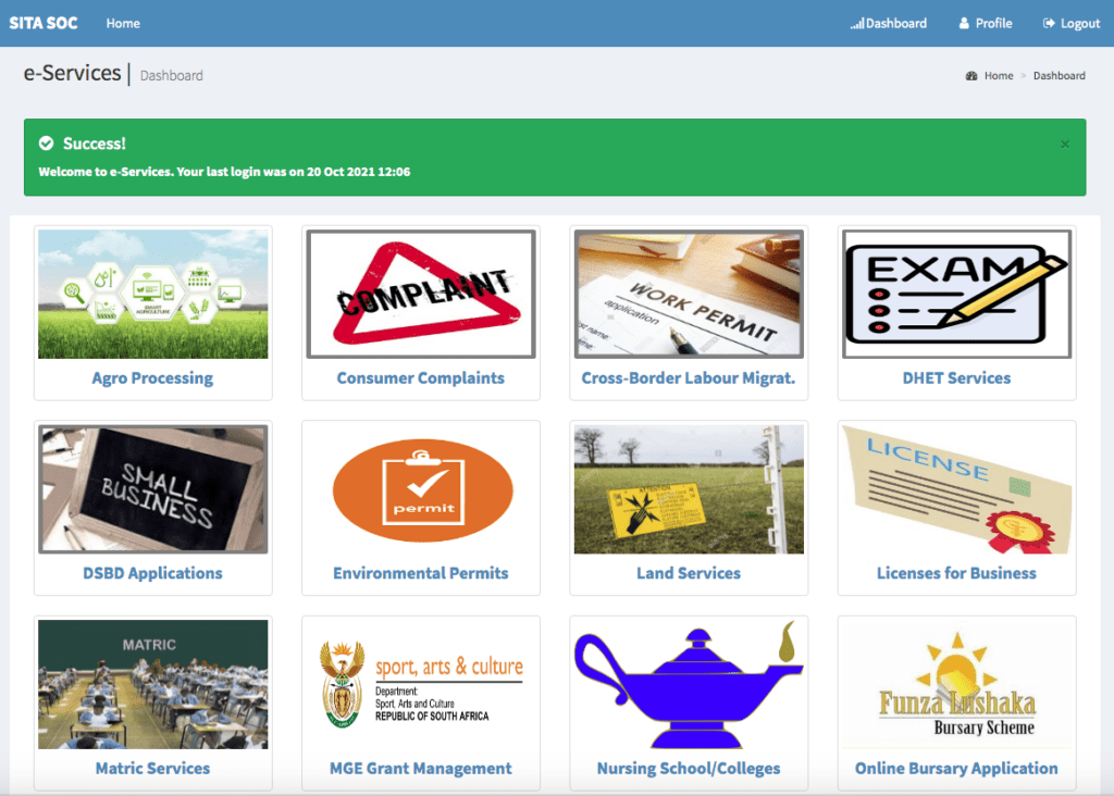 matric services e registration